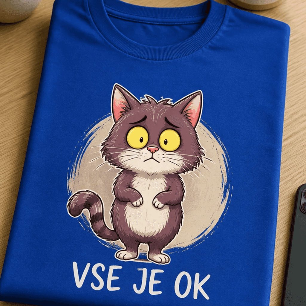Majica za ljubitelje mačk - VSE JE OK