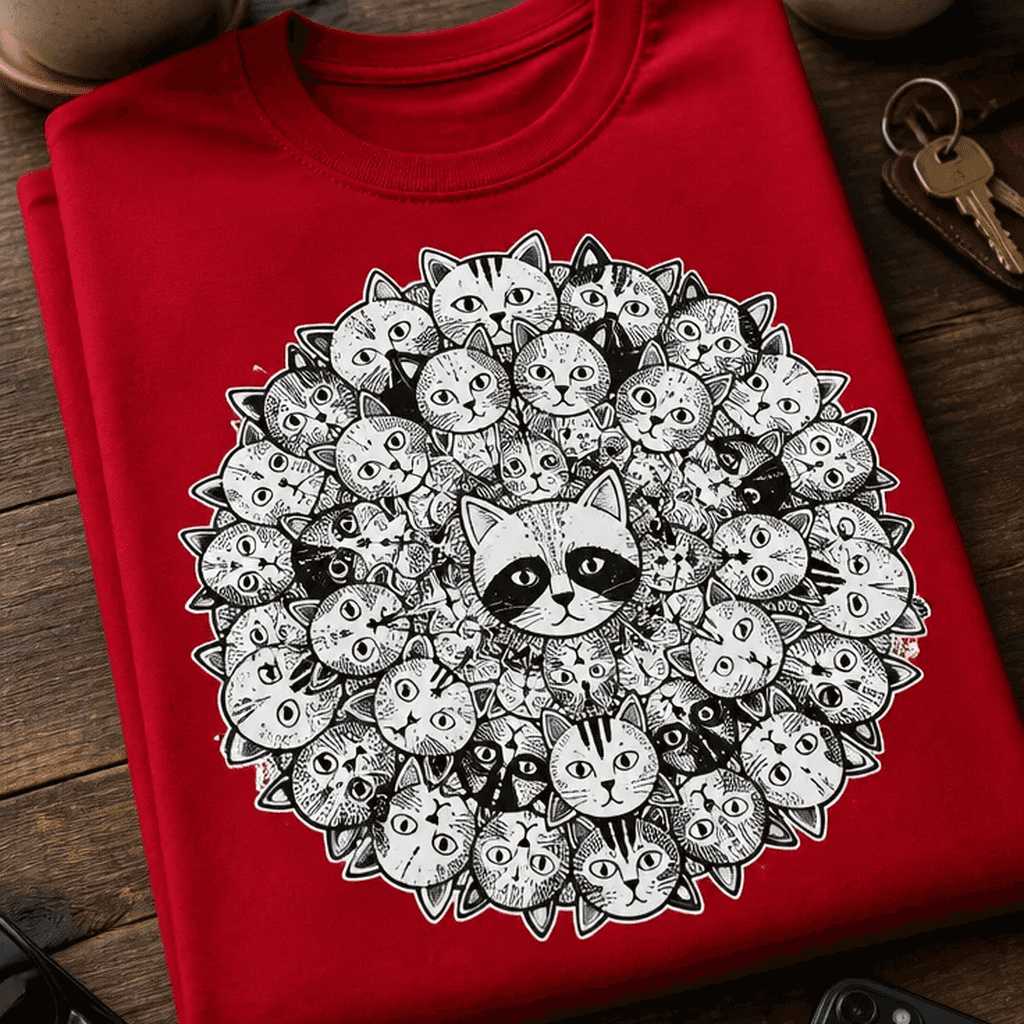 Majica za ljubitelje mačk - mačja mandala