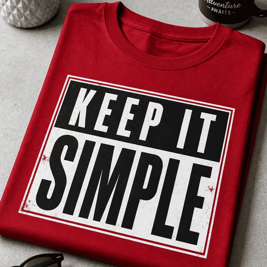 Majica za ljubitelje minimalizma - KEEP IT SIMPLE