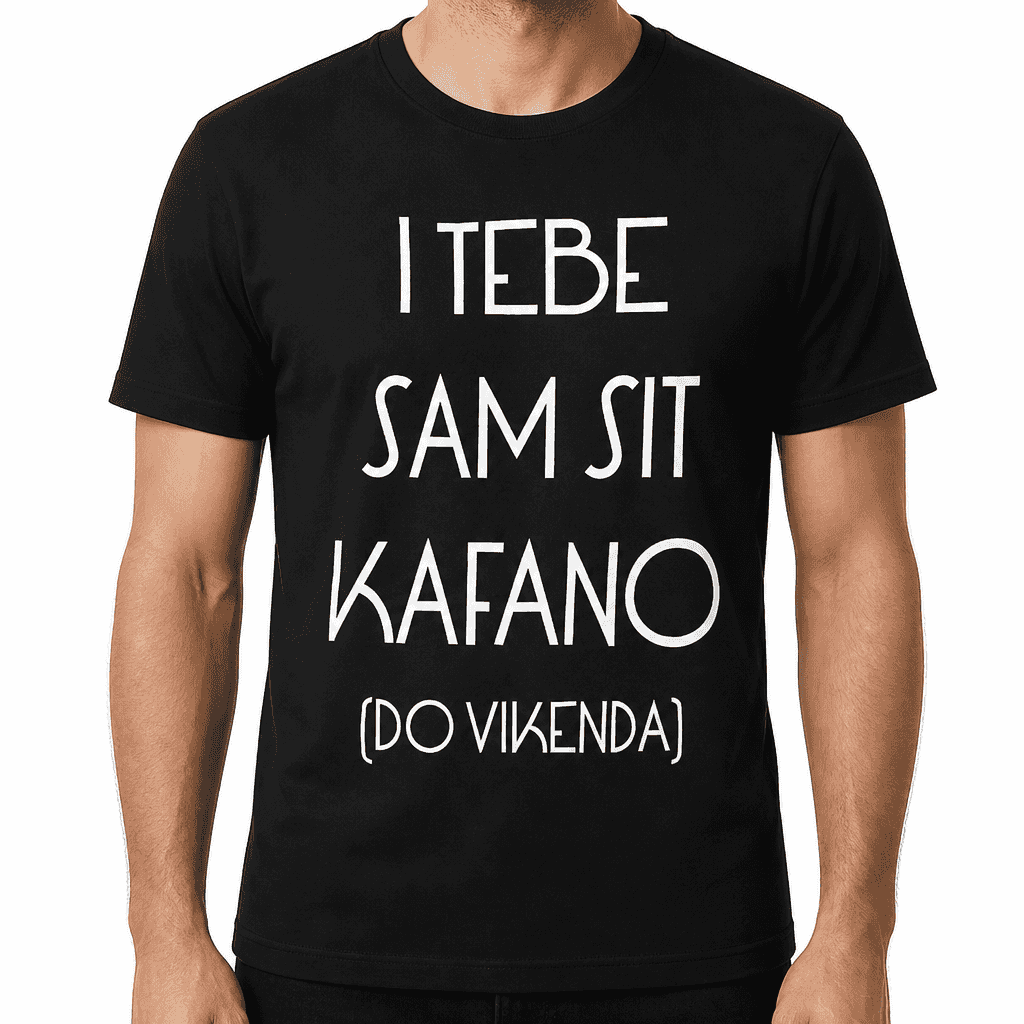 Smešna majica I TEBE SAM SIT KAFANO (DO VIKENDA)