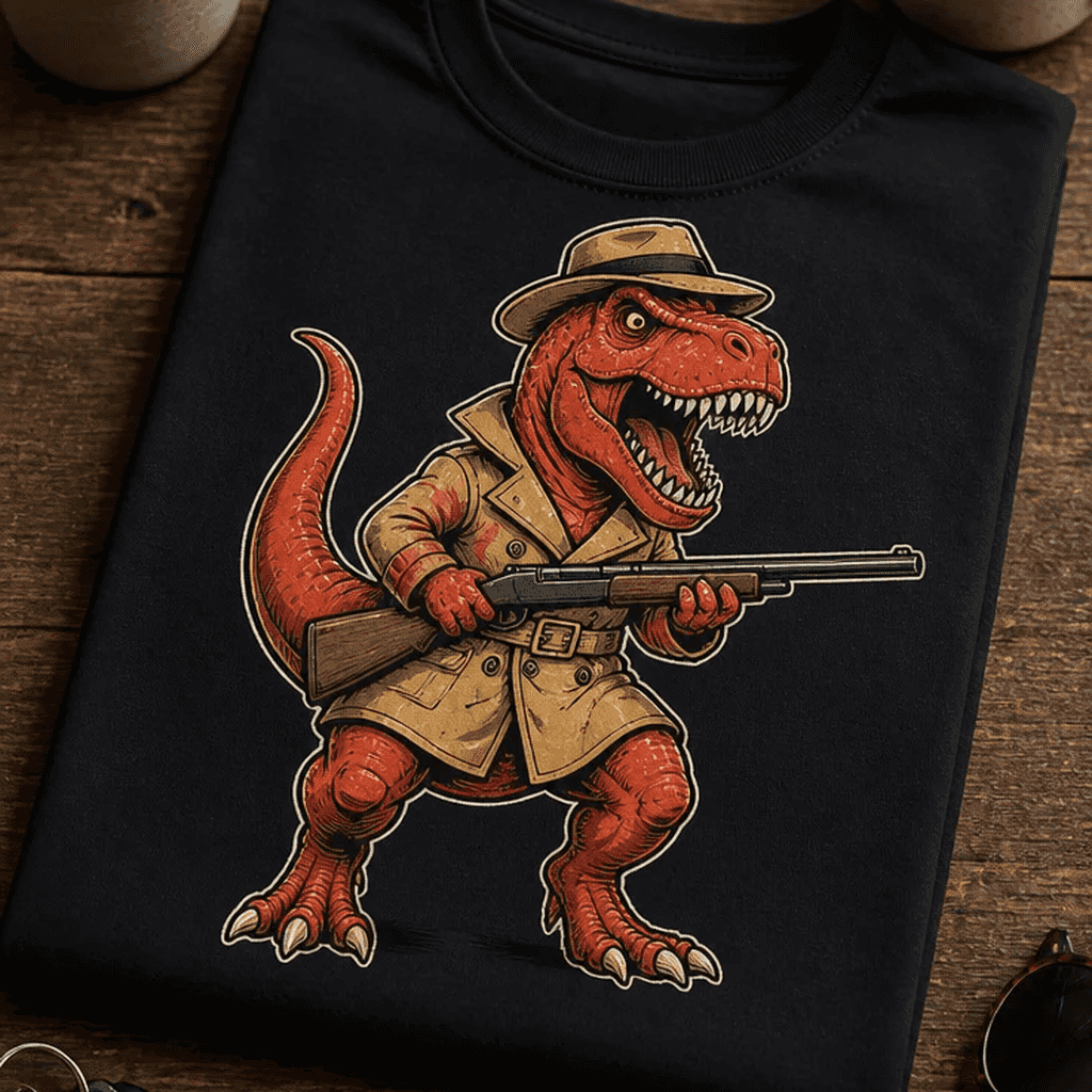 Majica za ljubitelje parodij - detektivski T-Rex