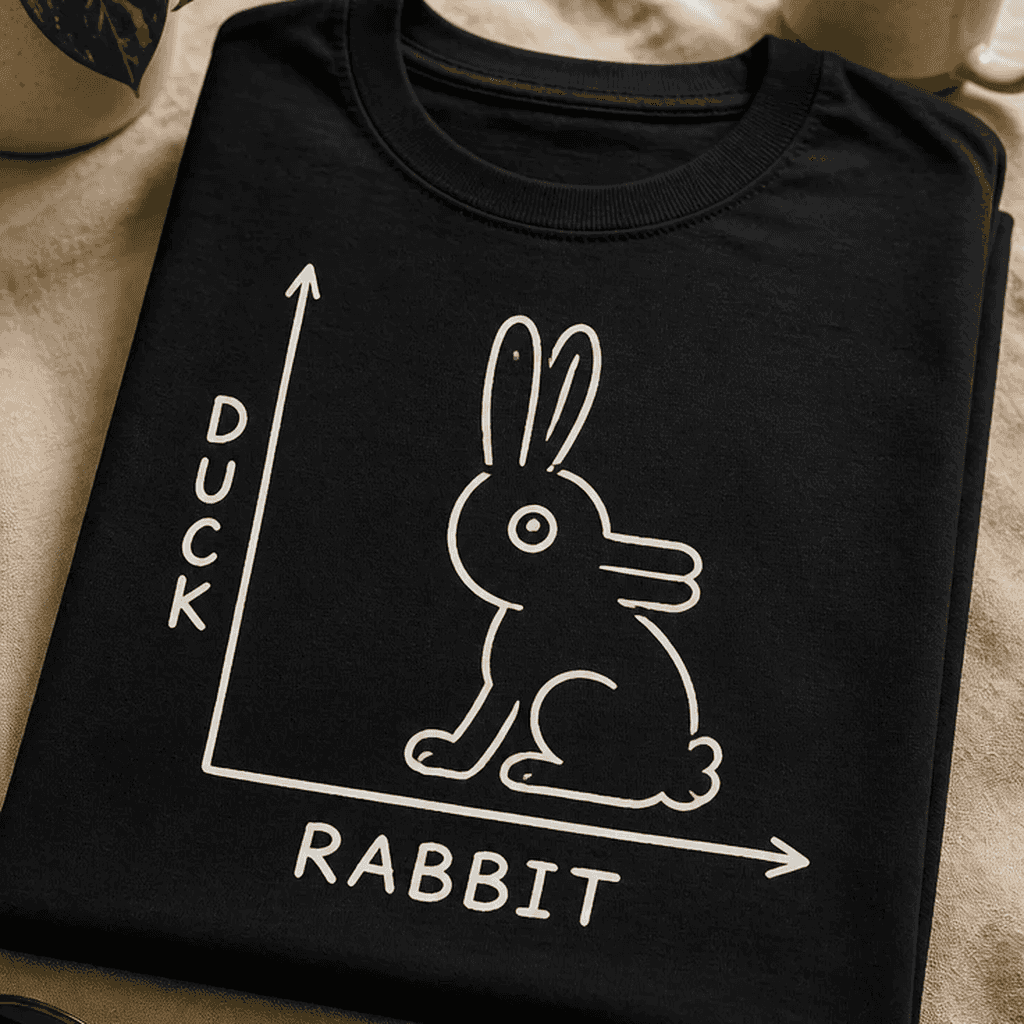 Majica za ljubitelje optičnih iluzij - DUCK RABBIT