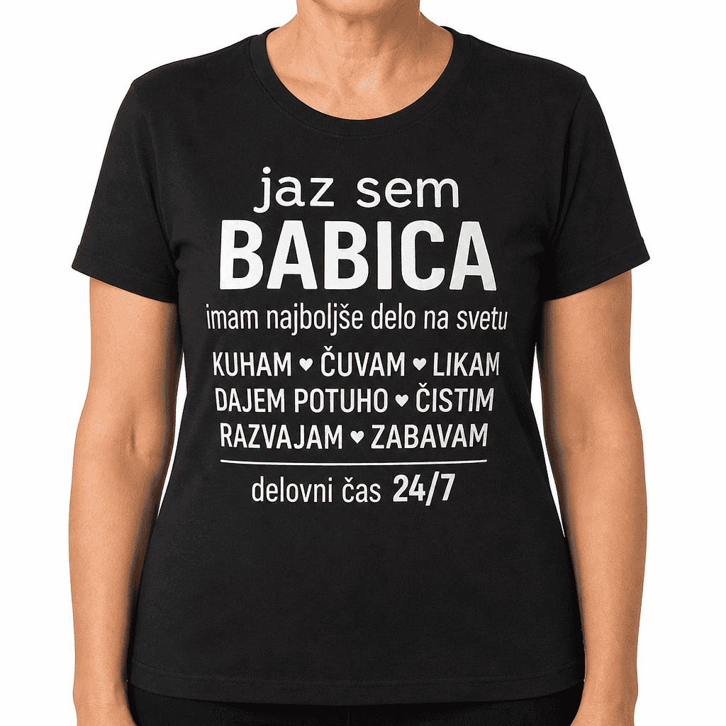 Smešna majica jaz sem babica
