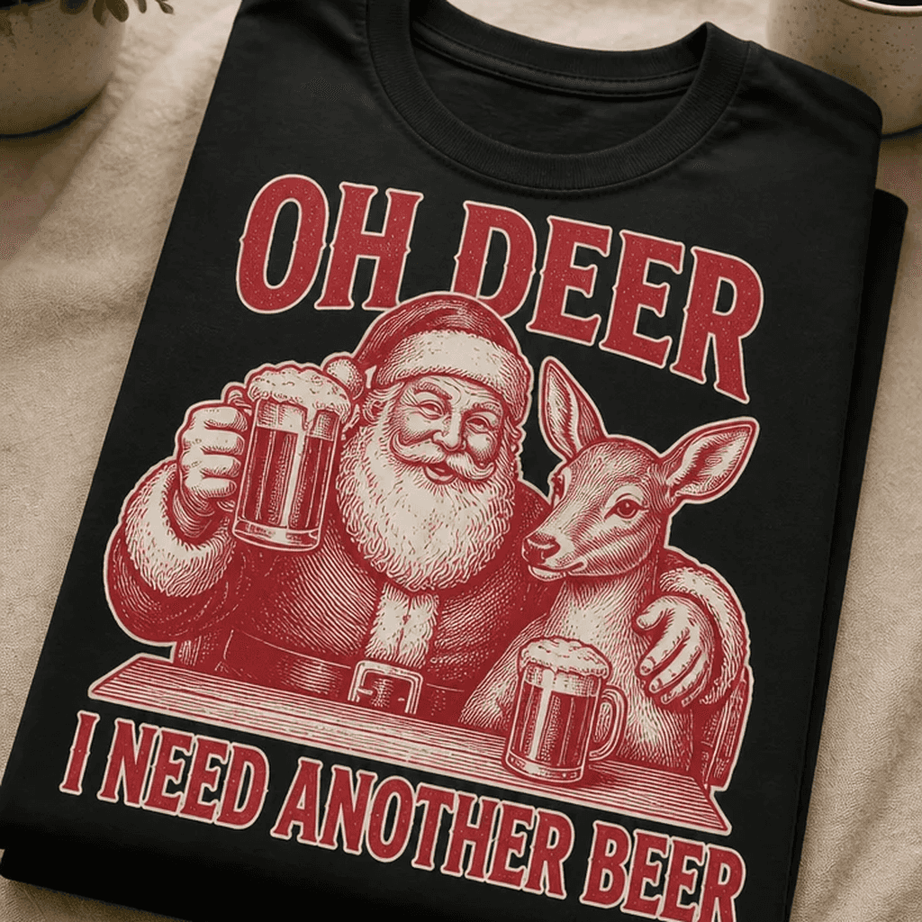 Majica za ljubitelje piva - Oh deer I need another beer