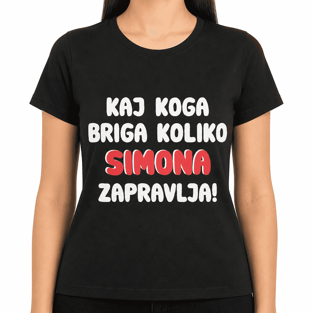 Smešna majica kaj koga briga