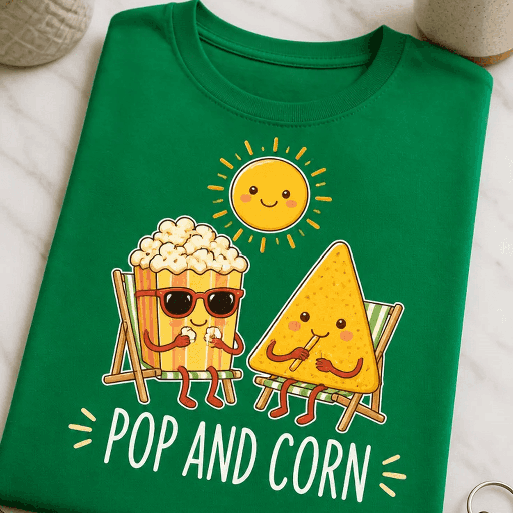 Majica za ljubitelje prigrizkov - POP AND CORN