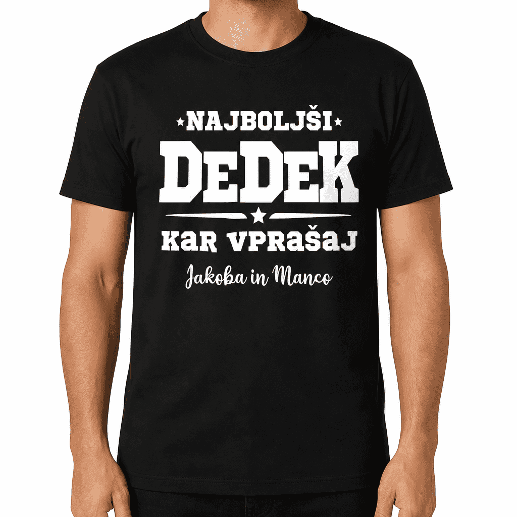 Smešna majica kar vprašaj, dedek