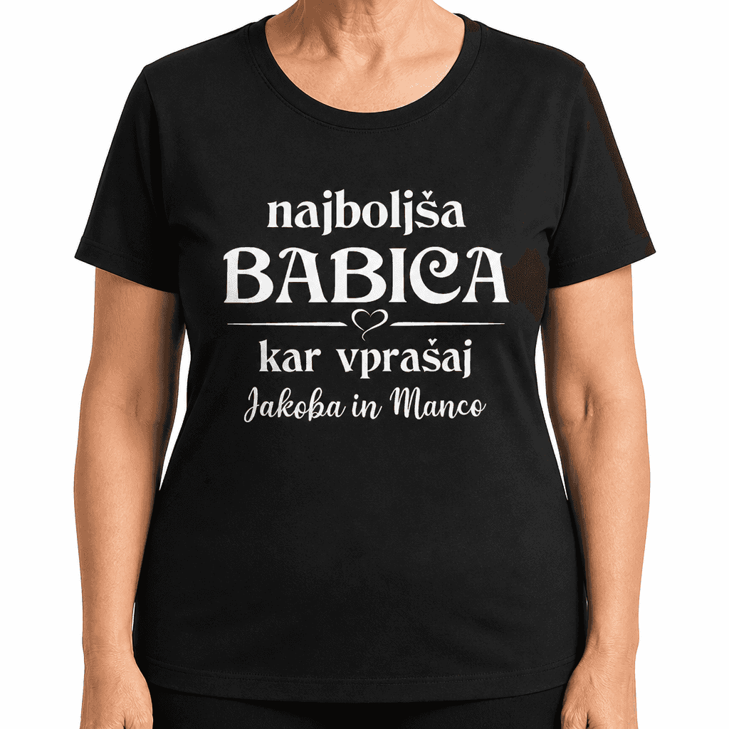 Smešna majica kar vprašaj, babica
