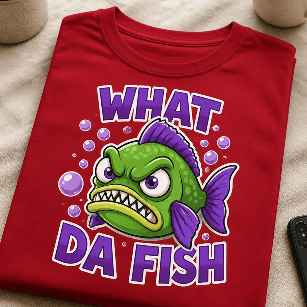 Majica za ljubitelje ribjega humorja - WHAT DA FISH