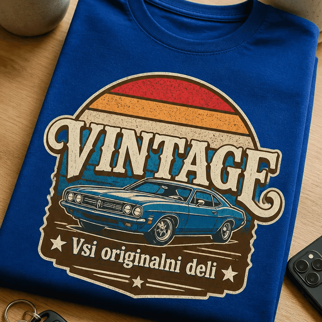 Majica vintage vsi originalni deli