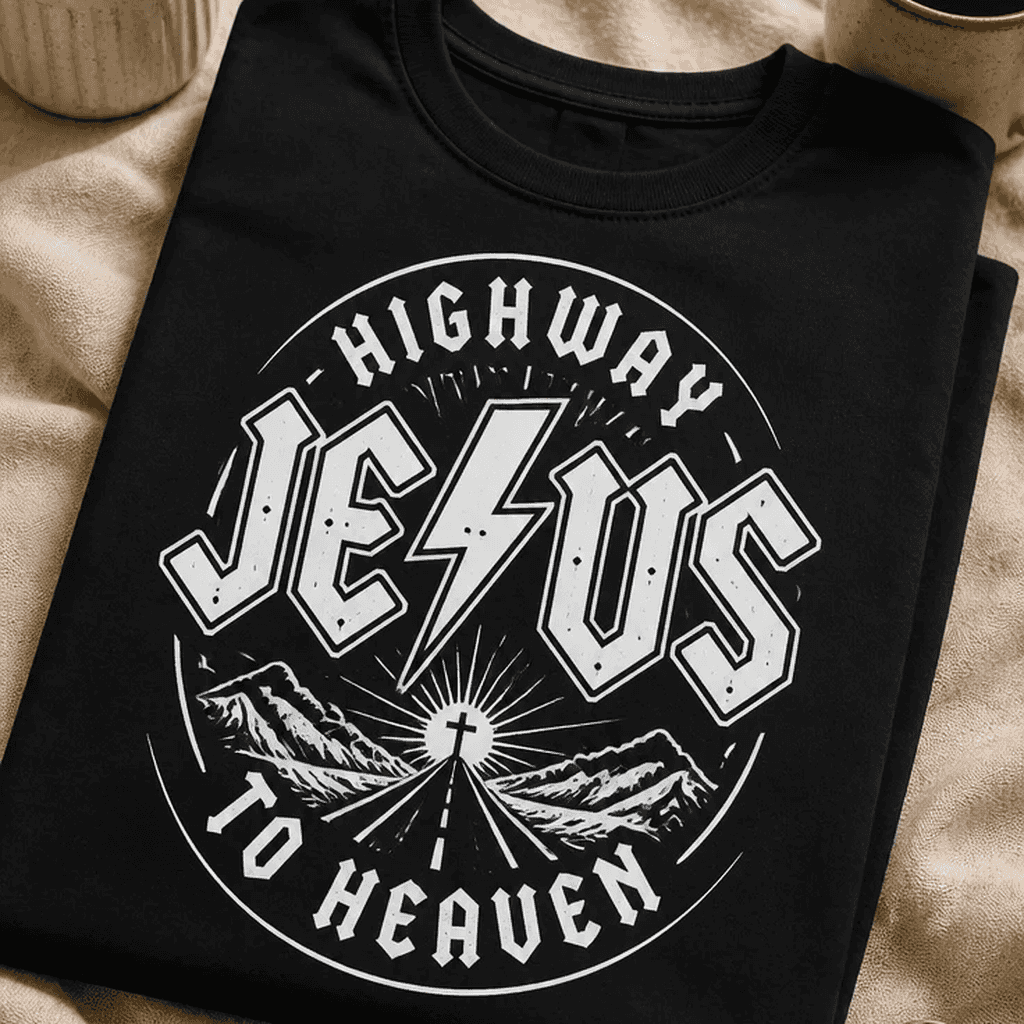 Majica za ljubitelje rock humorja - HIGHWAY JESUS TO HEAVEN