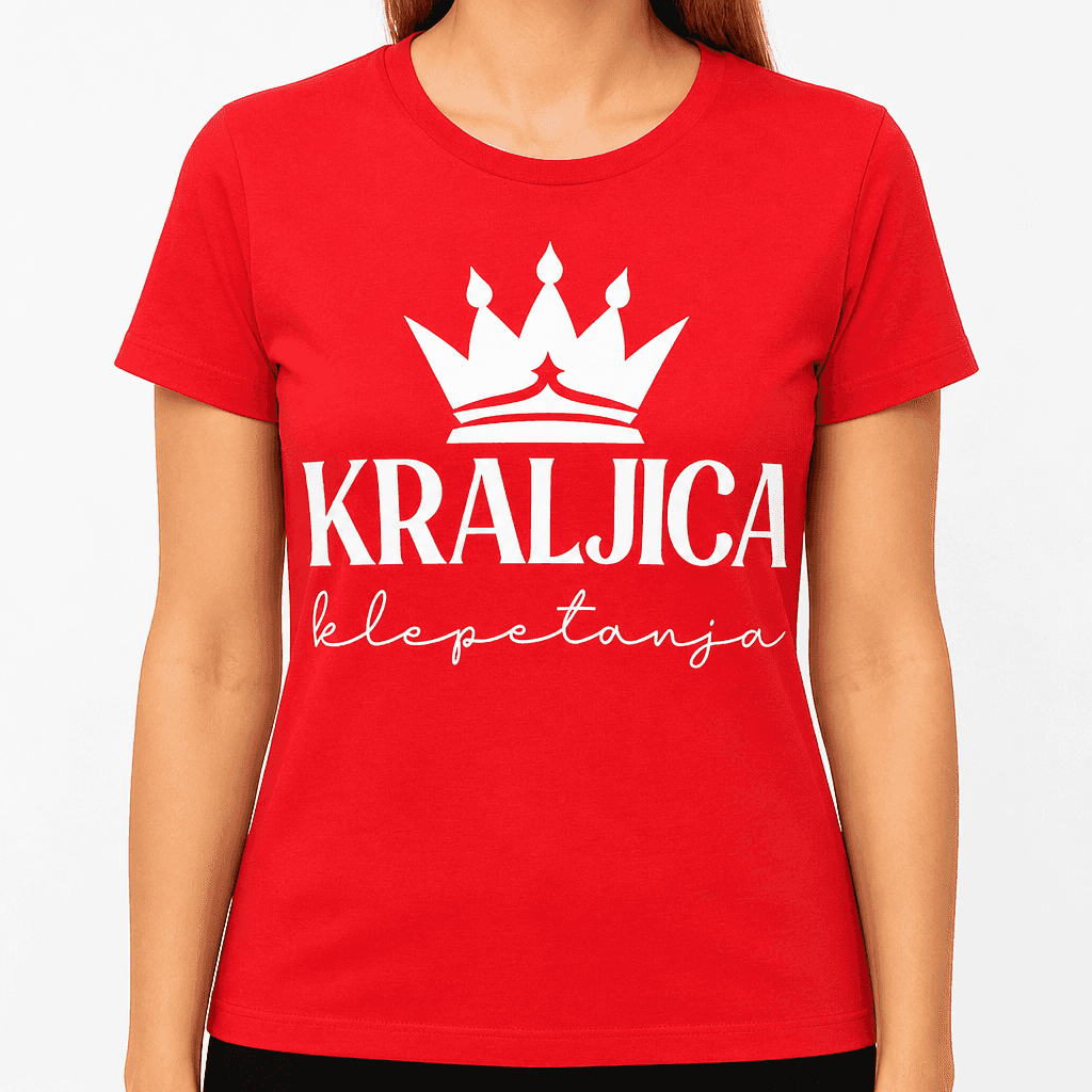 Smešna majica Kraljica klepetanja