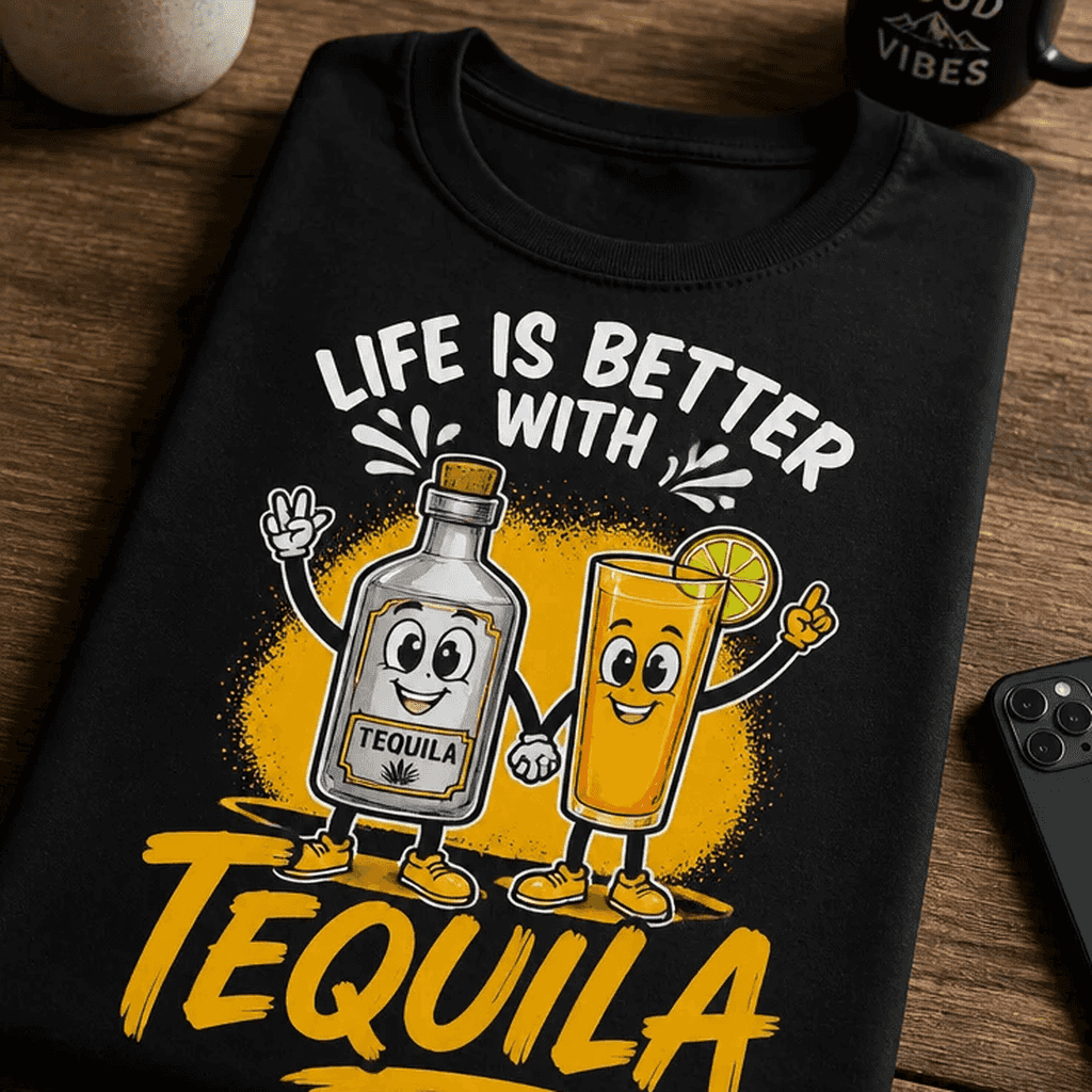 Majica za ljubitelje tekile - LIFE IS BETTER WITH TEQUILA