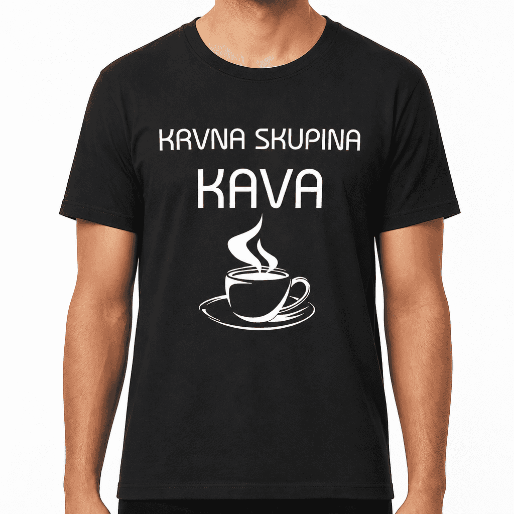 Smešna majica KRVNA SKUPINA KAVA