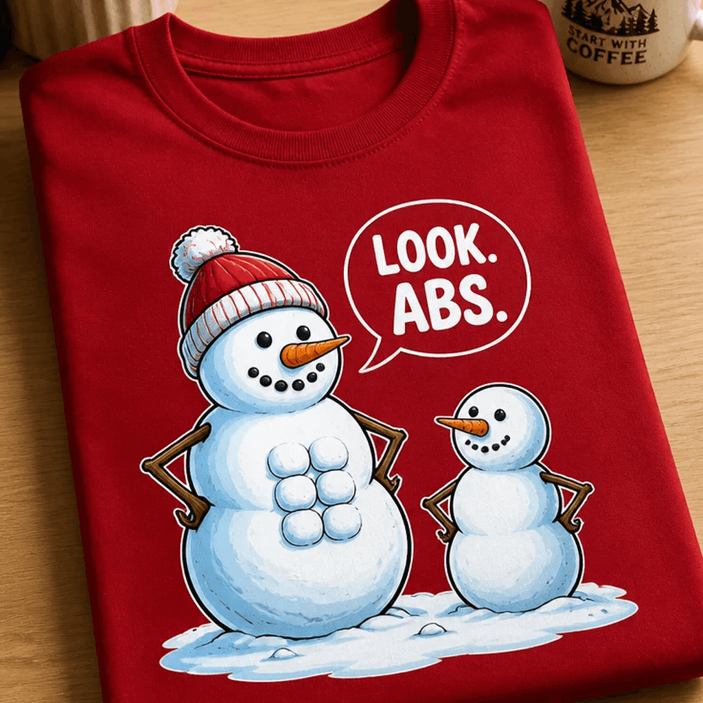 Majica za ljubitelje zimskega humorja - LOOK. ABS.