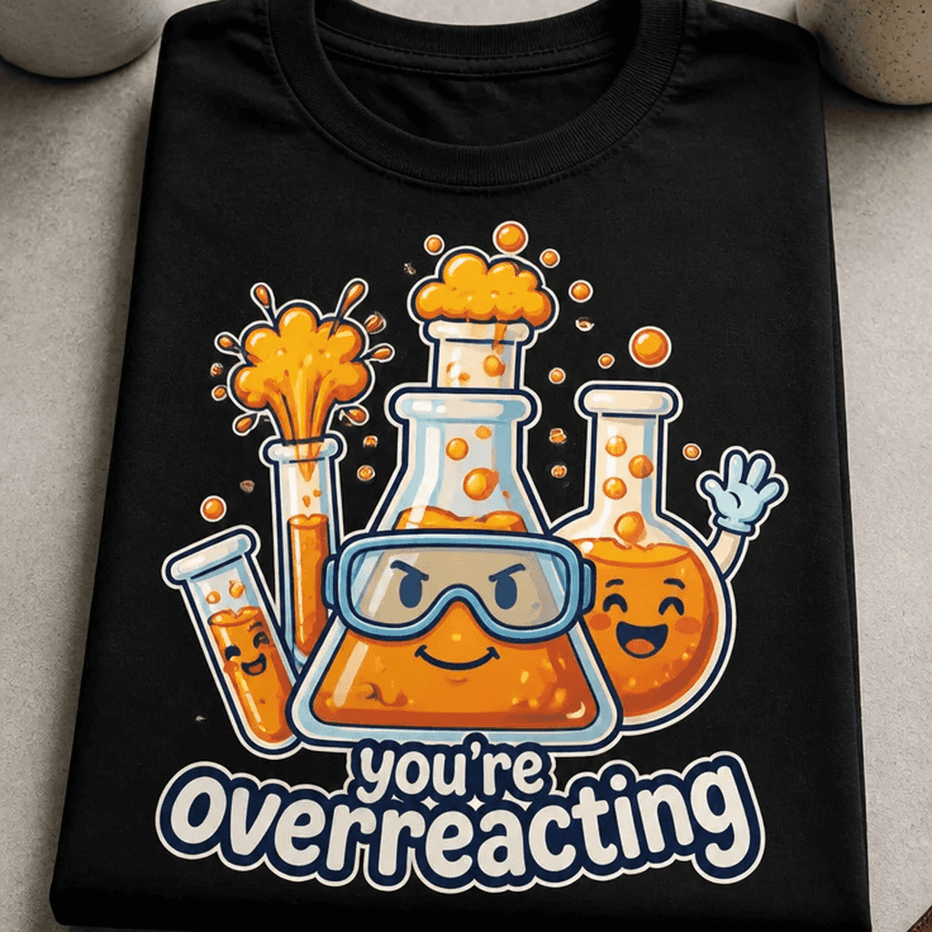Majica za ljubitelje znanosti - you're overreacting