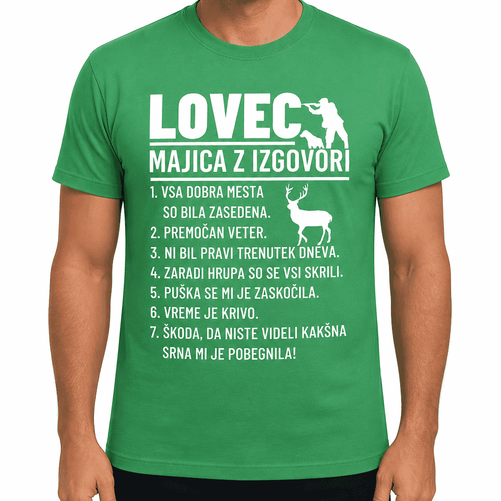 Smešna majica lovec izgovori