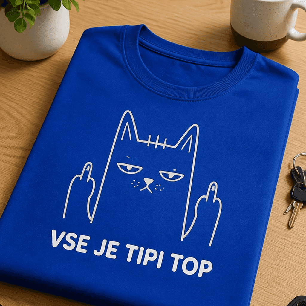 Majica za ljudi z mrtvohladnim humorjem - VSE JE TIPI TOP