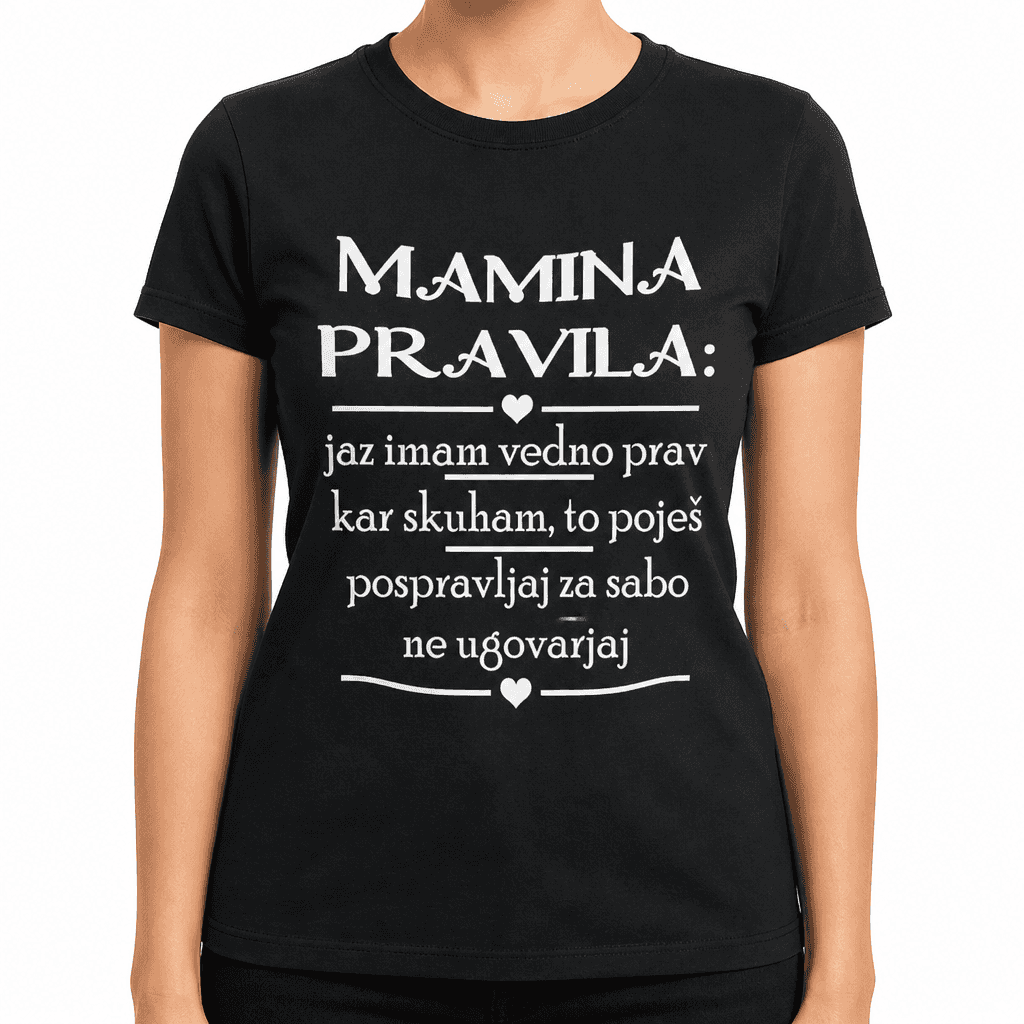Smešna majica Mamina pravila