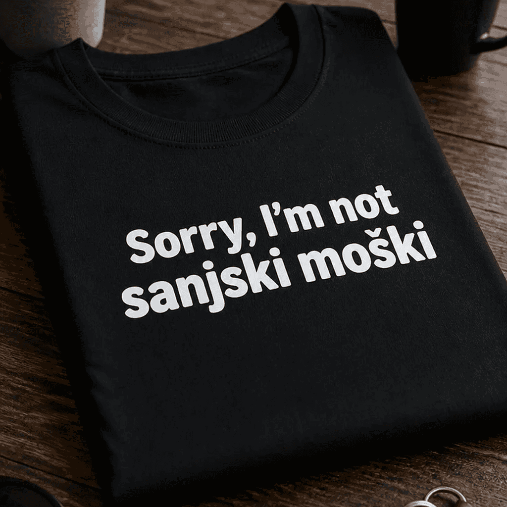 Majica za moške - Sorry, I’m not sanjski moški