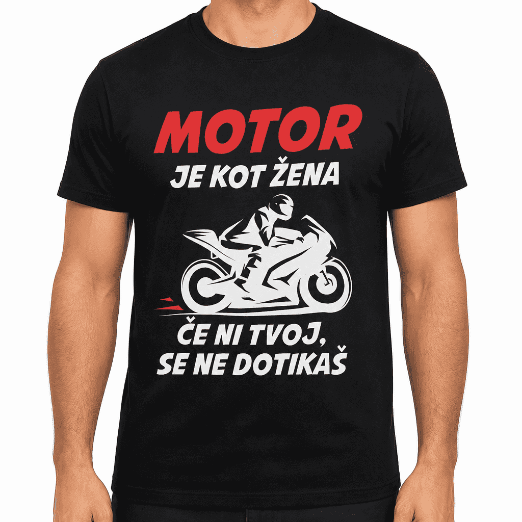 Smešna majica Motor je kot žena