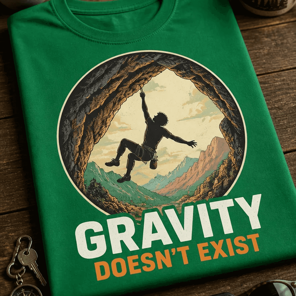 Majica za plezalce - GRAVITY DOESN'T EXIST