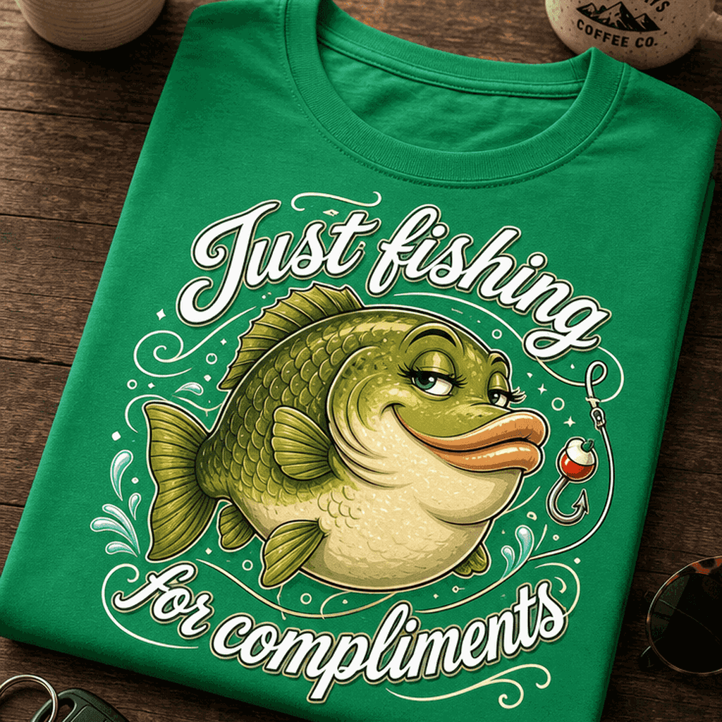 Majica za ribiče - Just fishing for compliments