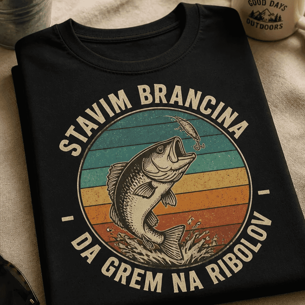 Majica za ribiče - STAVIM BRANCINA DA GREM NA RIBOLOV