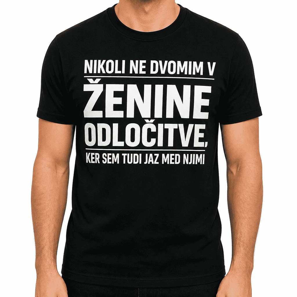 Smešna majica ne dvomim v ženine odločitve