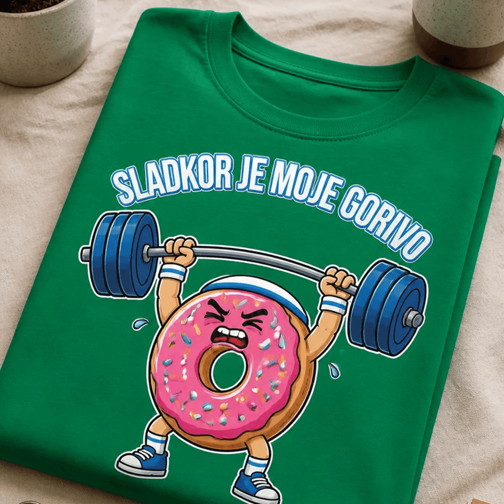 Majica za fitnes navdušence sladkor je moje gorivo