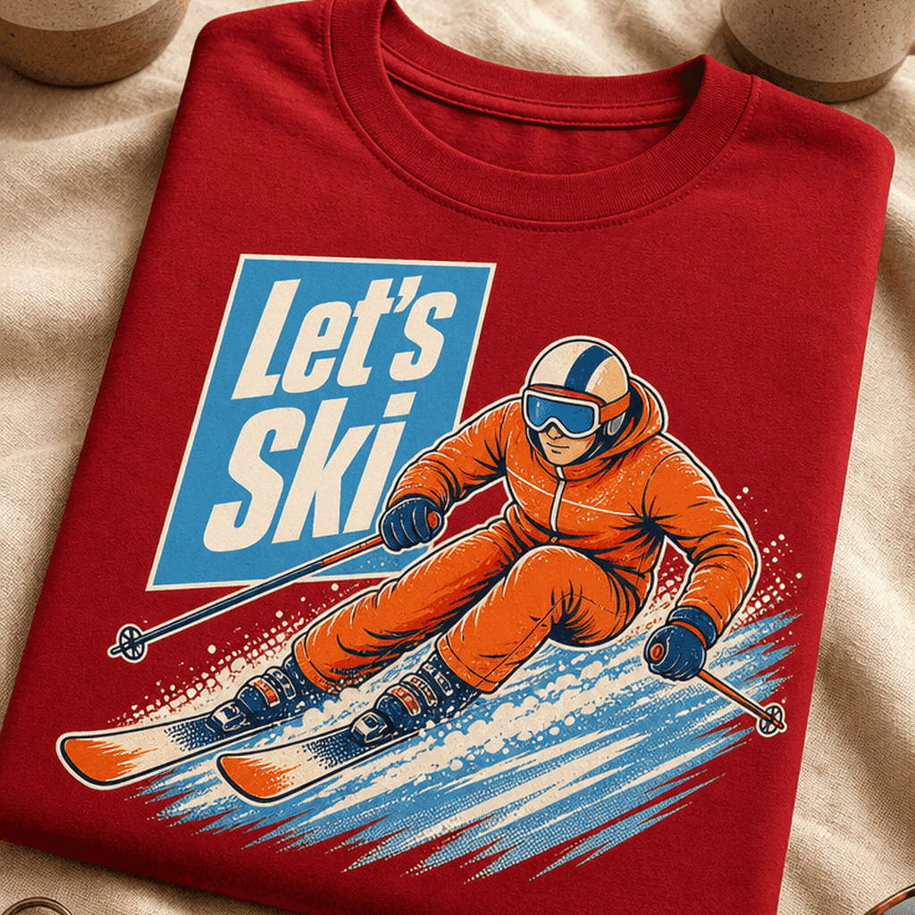 Majica za smučarje - Let's Ski