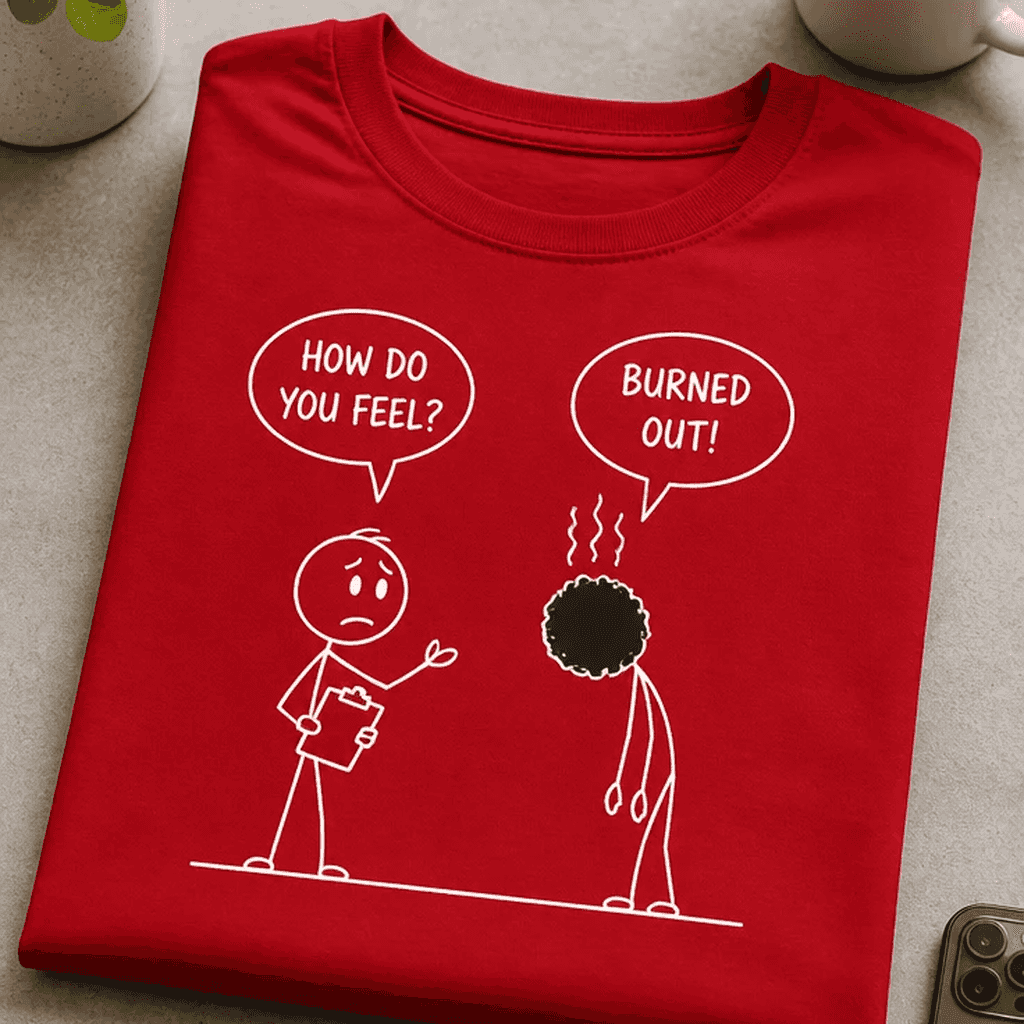 Majica za sodelavce how do you feel? burned out!