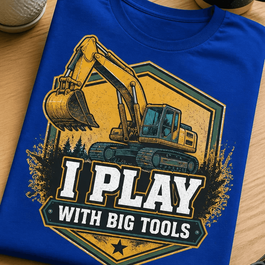 Majica za strojnike - I PLAY WITH BIG TOOLS