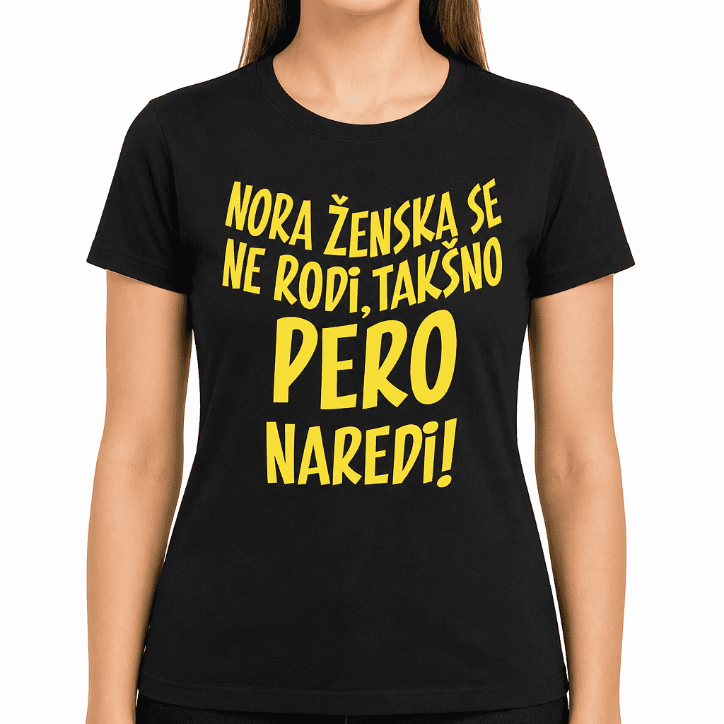 Smešna majica nora ženska
