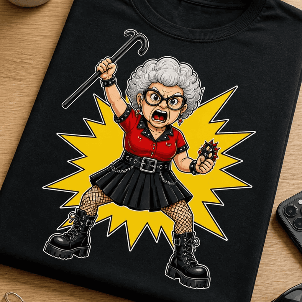 Majica za uporniške babice - punk babica