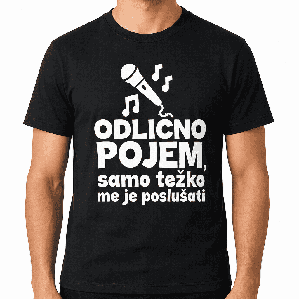 Smešna majica odlično pojem