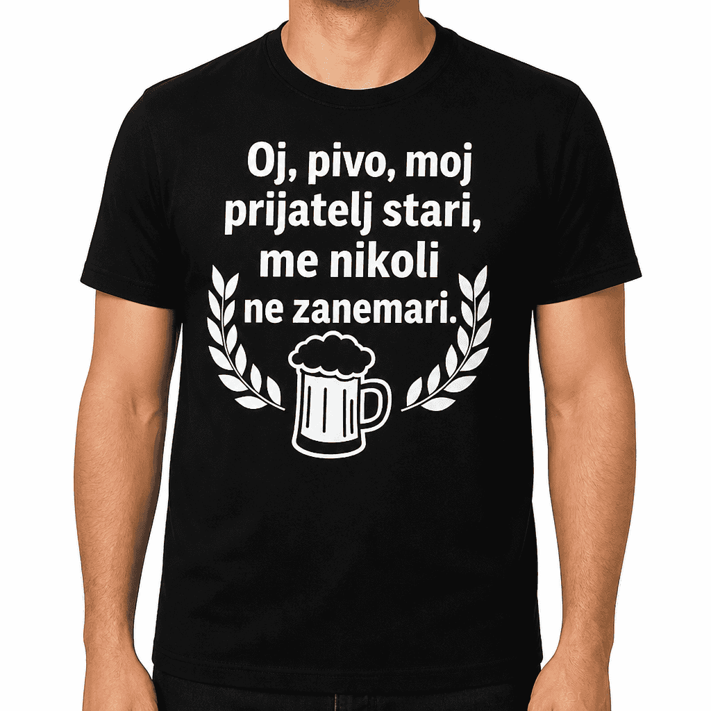 Smešna majica Oj, pivo, moj prijatelj stari