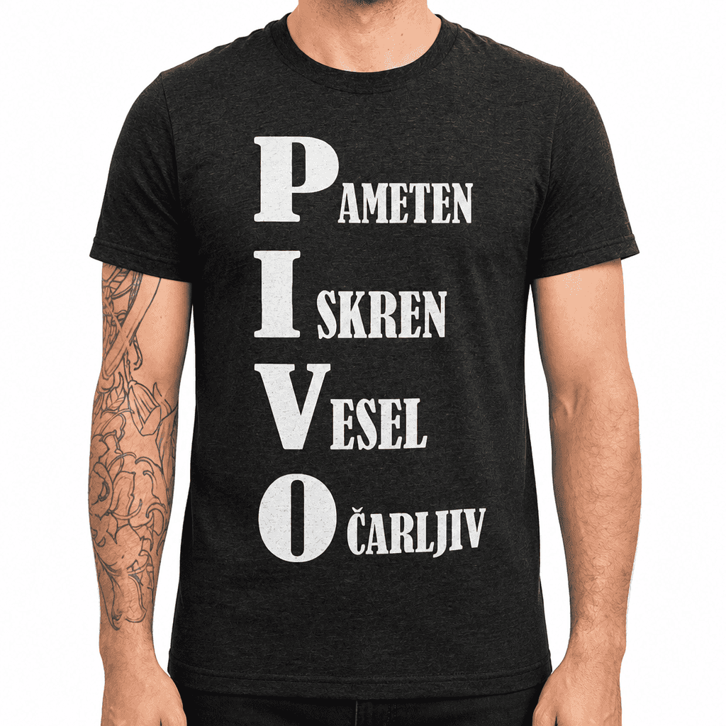 Smešna majica PIVO inicialke