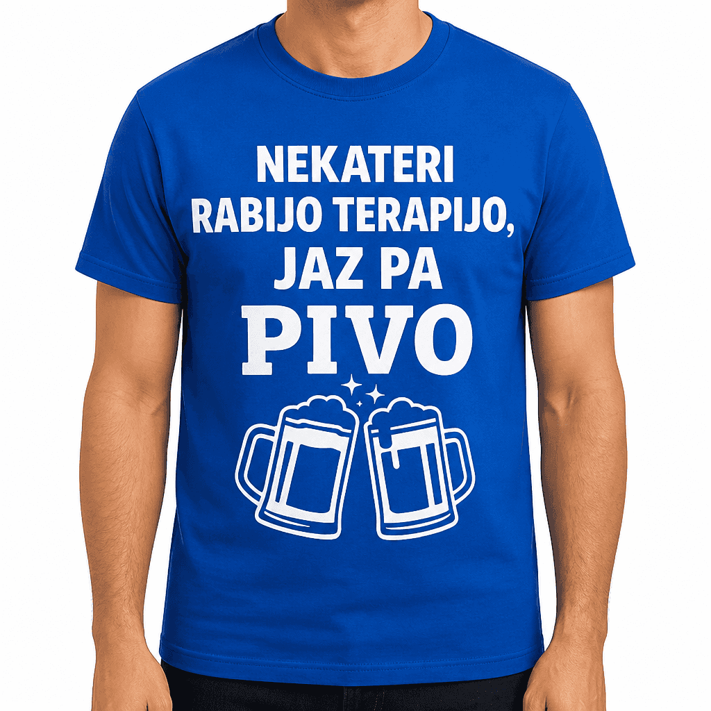 Smešna majica pivo terapija
