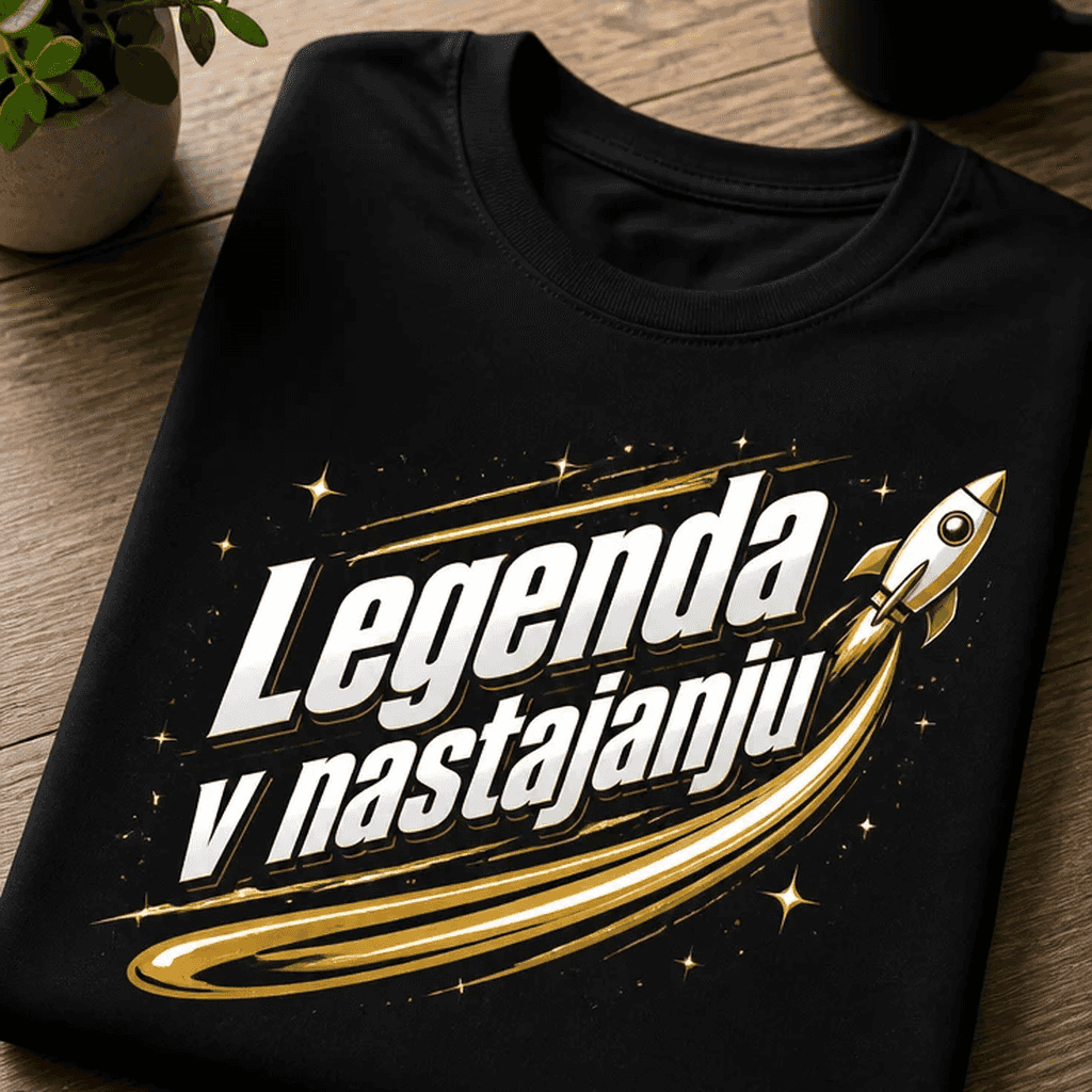 Majica z napisom Legenda v nastajanju