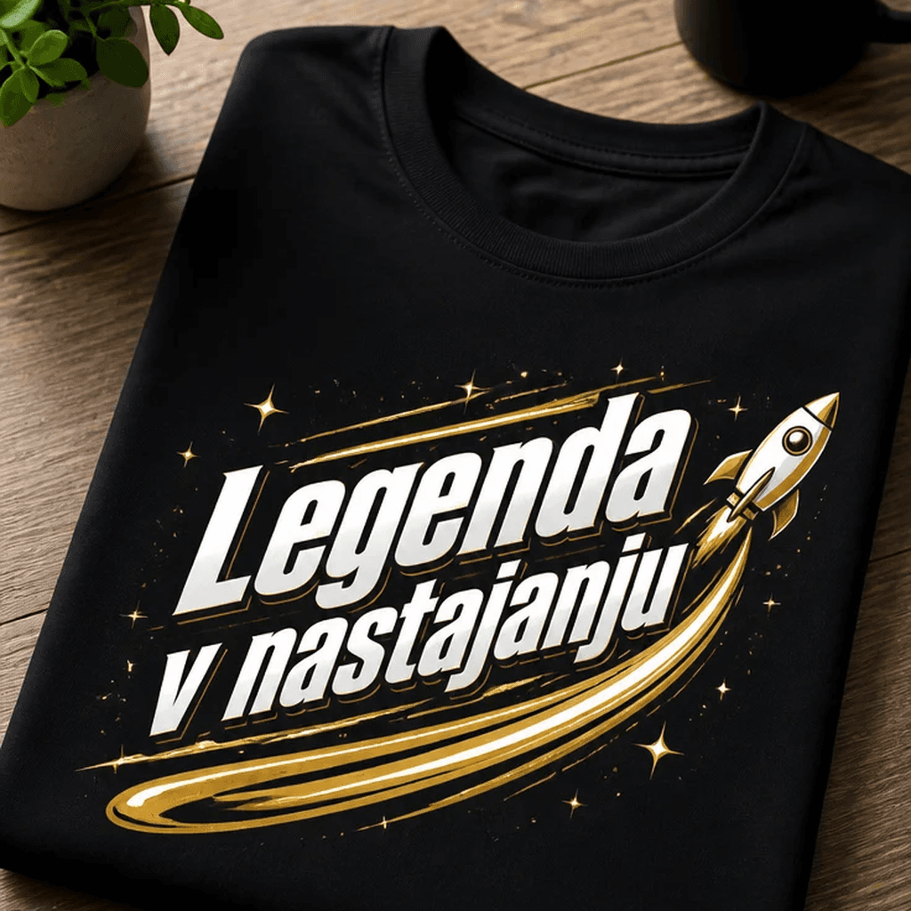 Majica z napisom Legenda v nastajanju