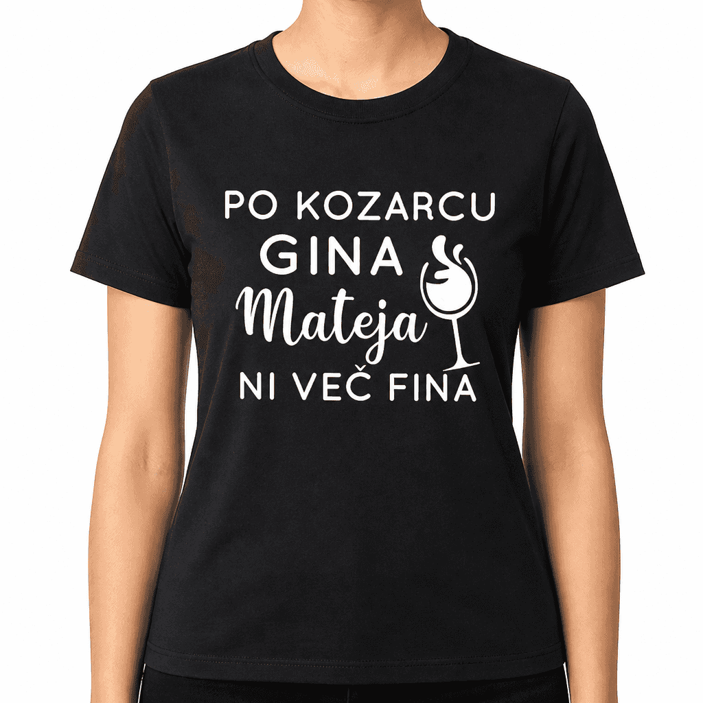 Smešna majica po kozarcu gina