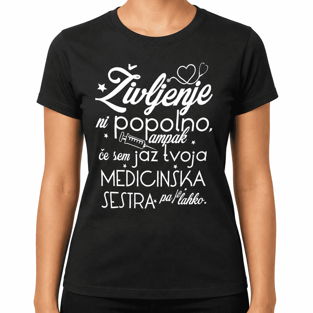 Smešna majica popolna medicinska sestra