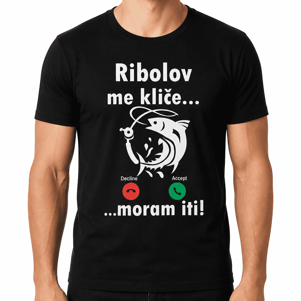Smešna majica Ribolov me kliče, moram iti