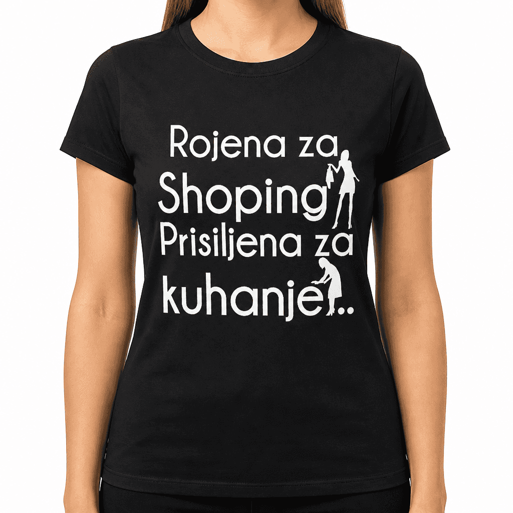 Smešna majica rojena za shopping