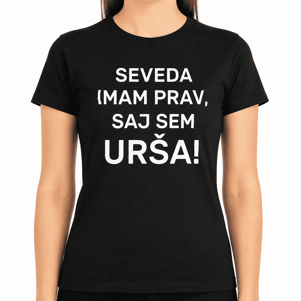 Smešna majica seveda imam prav