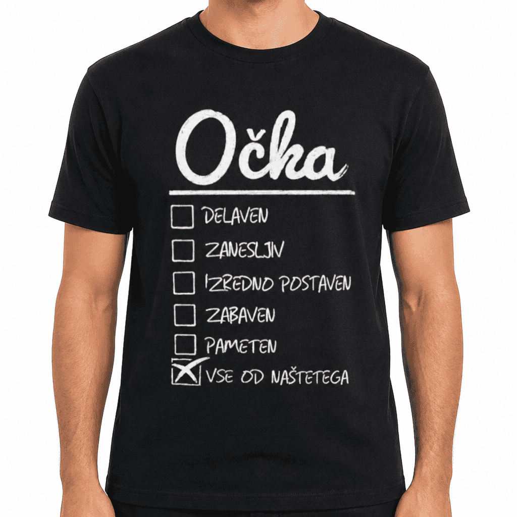 Smešna majica seznam očka