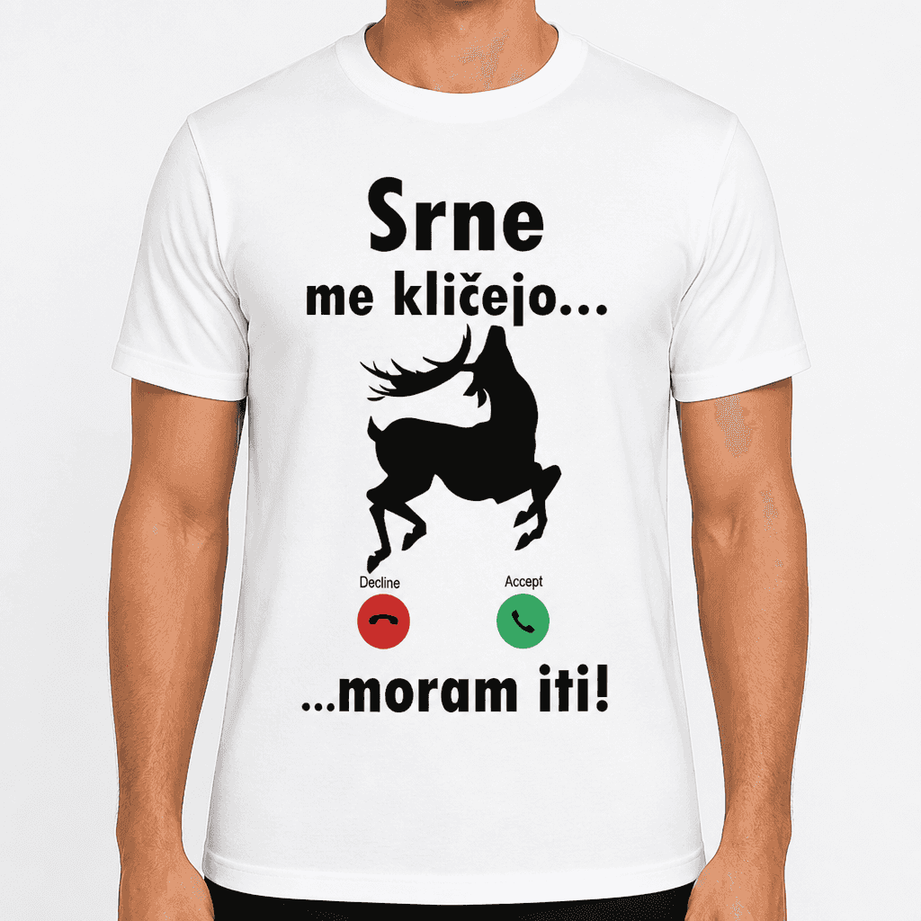Smešna majica srne me kličejo, moram iti