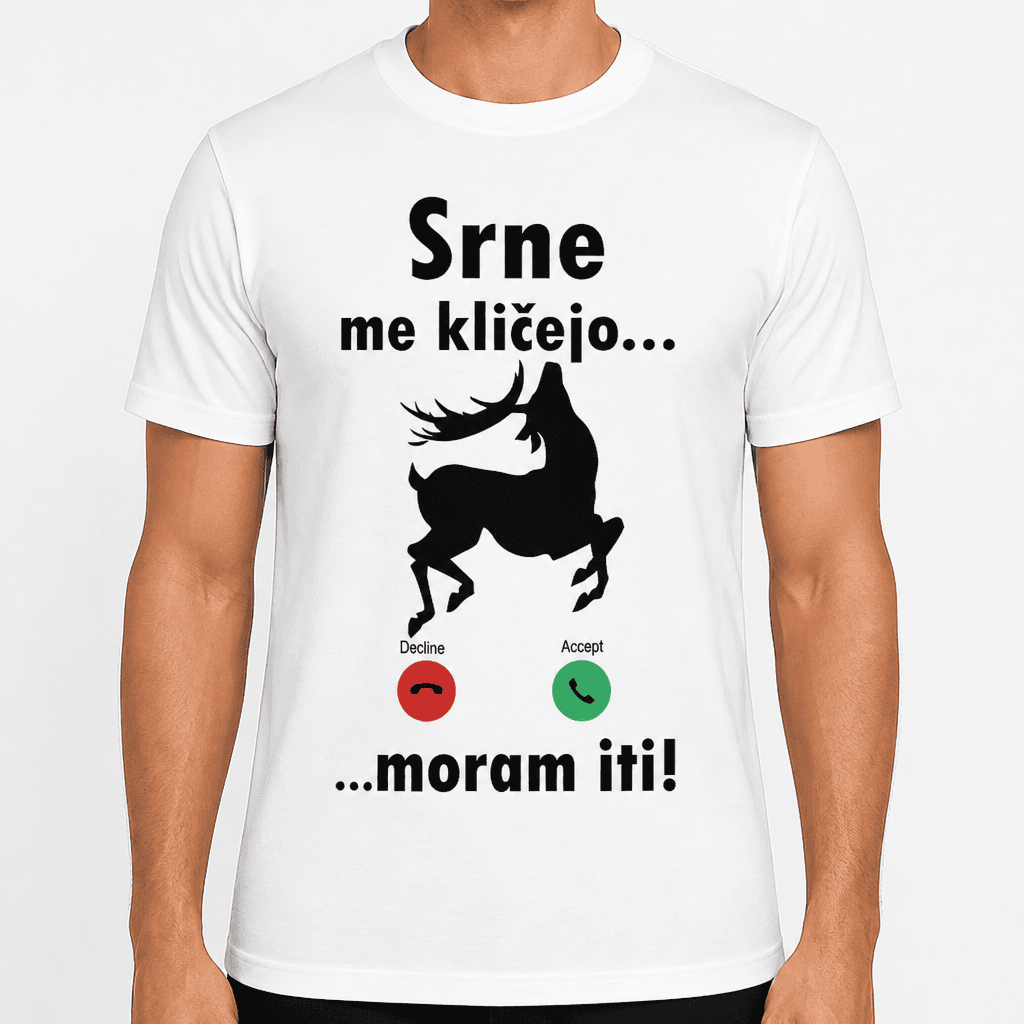 Smešna majica srne me kličejo, moram iti