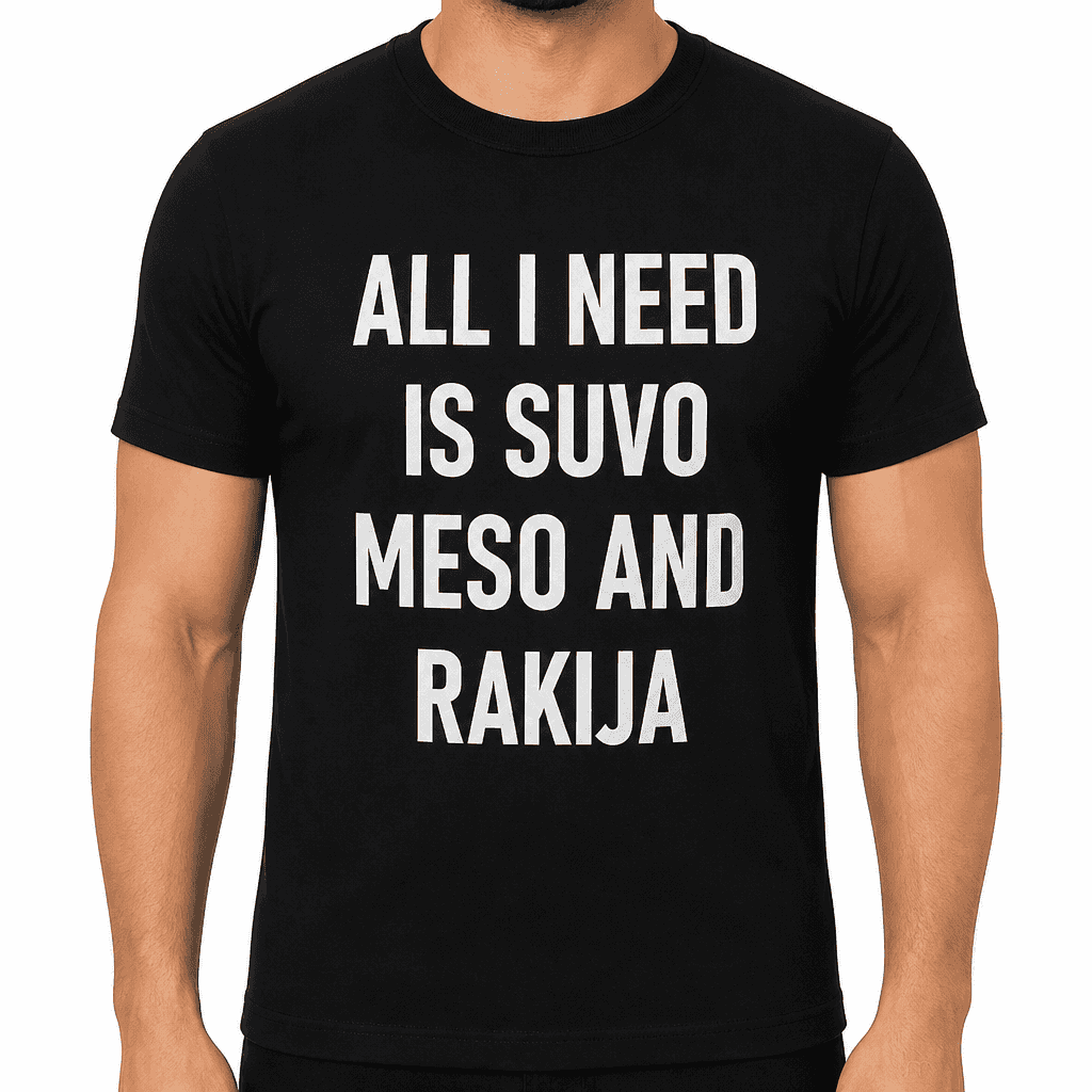 Smešna majica suvo meso i rakija